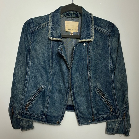 Rebecca Taylor Denim Jacket Size Small - Picture 1 of 4